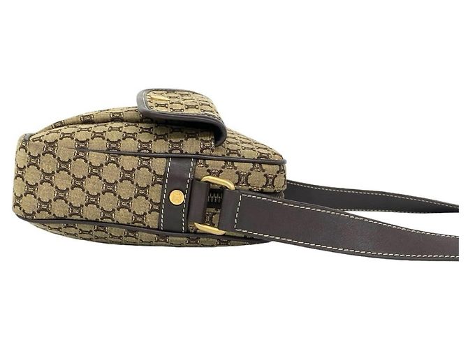 16 Céline Celine Macadam Blazon Pattern Schultertasche Braun Beige - Ansicht 6