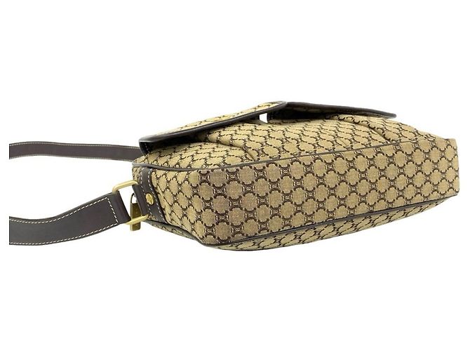 16 Céline Celine Macadam Blazon Pattern Schultertasche Braun Beige - Ansicht 7