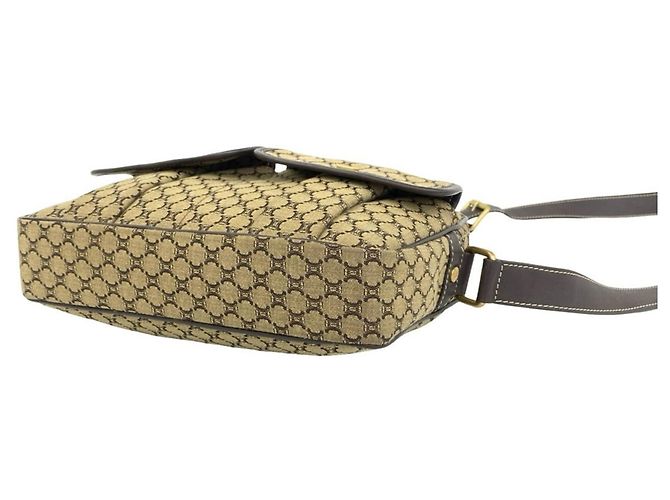 16 Céline Celine Macadam Blazon Pattern Schultertasche Braun Beige - Ansicht 8