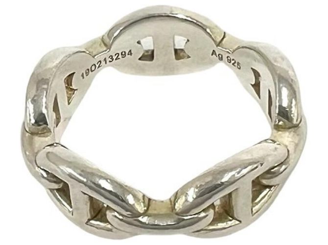 Ring Hermès Anel Hermes Chaine d'Ancre Enchainée PM Prata - vista 4