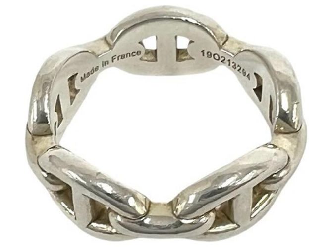 Ring Hermès Anel Hermes Chaine d'Ancre Enchainée PM Prata - vista 6