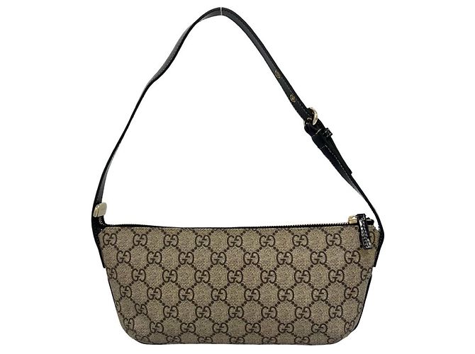 Gucci GG Supreme Pattern Heart Lederhandtasche Braun - Ansicht 3