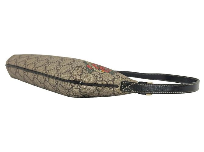 Gucci GG Supreme Pattern Heart Lederhandtasche Braun - Ansicht 8