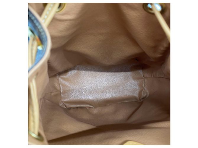 Céline Celine Vintage Macadam Pattern Leather Backpack Brown - view 9