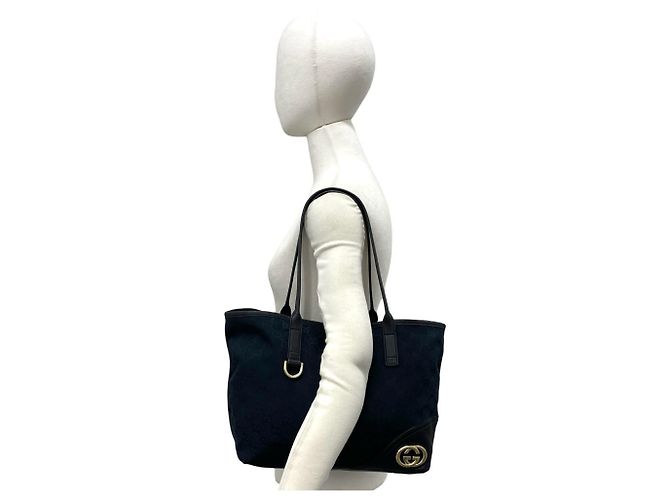 Bolso Tote Gucci New Brit con logotipo GG Negro - vista 2