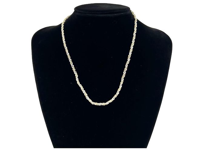 Autre Marque Tiffany & Co. Tiffany Twist Rope Halskette Silber Golden - Ansicht 2
