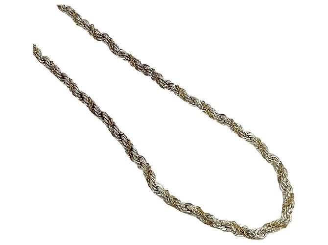 Autre Marque Tiffany & Co. Tiffany Twist Rope Halskette Silber Golden - Ansicht 4