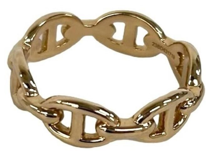 Ring Hermès Anillo Banda Hermes Enchainée en Oro Rosa Dorado - vista 6