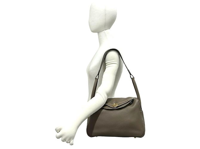 Hermès HERMES Lindy 30 Semi-Shoulder Bag Beige - Ansicht 2