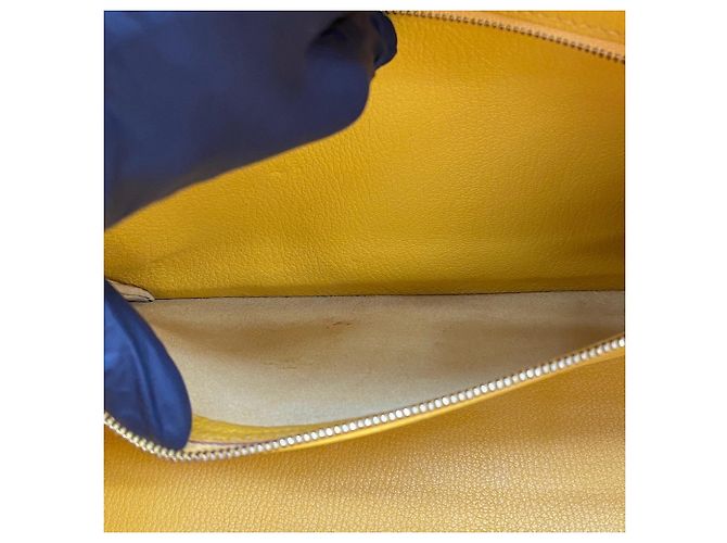 Hermès Borsa Hermes Birkin 35 in pelle Taurillon Clemence gialla Giallo - vista 10