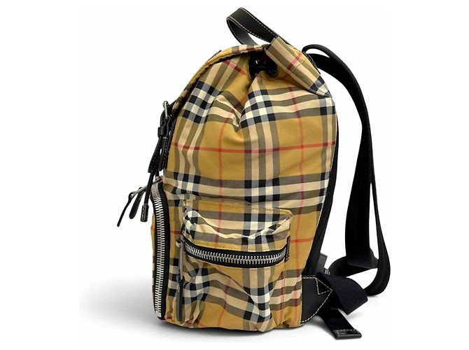 Zaino Burberry Vintage Nova Check Beige - vista 5