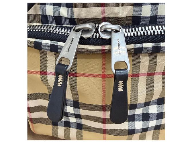 Zaino Burberry Vintage Nova Check Beige - vista 9