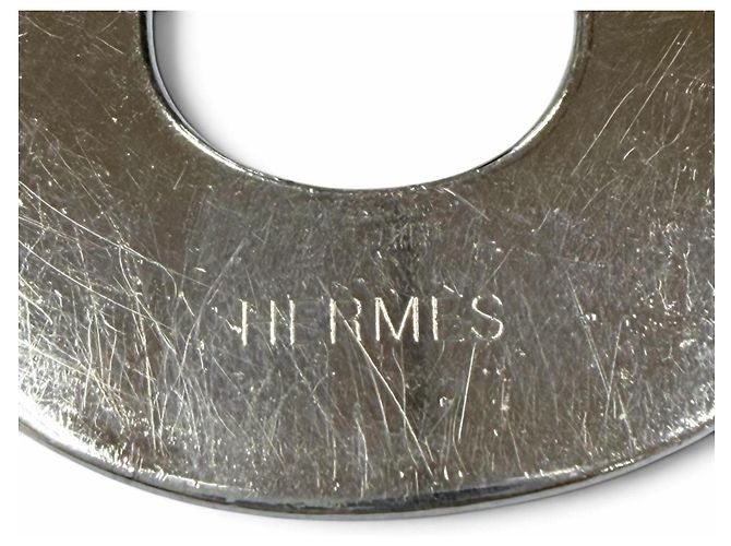 Hermès Collar de cuero HERMES Touareg AG925 Negro Plata - vista 6