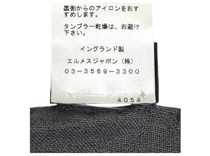 Hermès Estola HERMES de mezcla de cachemira y seda Castaño Negro - vista 13