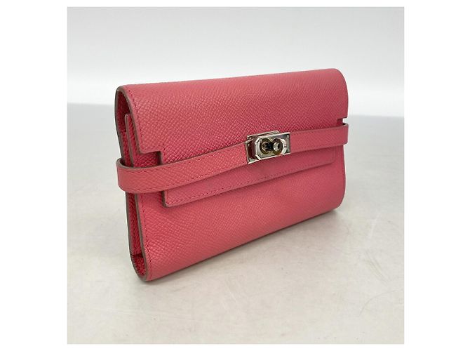 Hermès Hermes Kelly Medium Tri-fold Geldbörse Pink - Ansicht 2