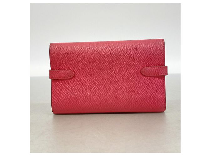 Hermès Hermes Kelly Medium Tri-fold Geldbörse Pink - Ansicht 9