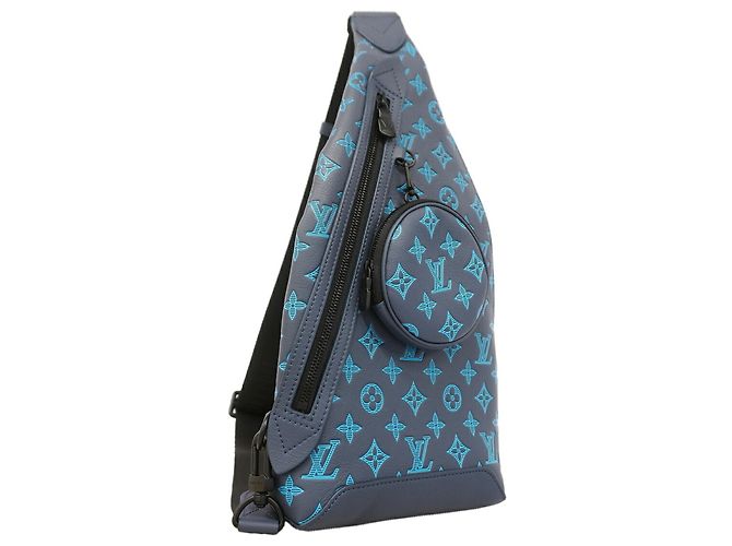 Bolsa Duo Sling Monogram Shadow Louis Vuitton Azul - vista 2