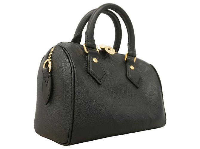 Borsa Louis Vuitton Monogram Empreinte Speedy Bandoulière 20 Nero - vista 2