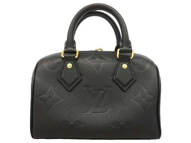 Borsa Louis Vuitton Monogram Empreinte Speedy Bandoulière 20 Nero - vista 9