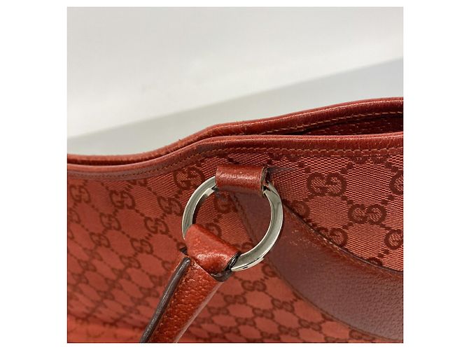 Borsa Tote Gucci GG Canvas Rosso - vista 10