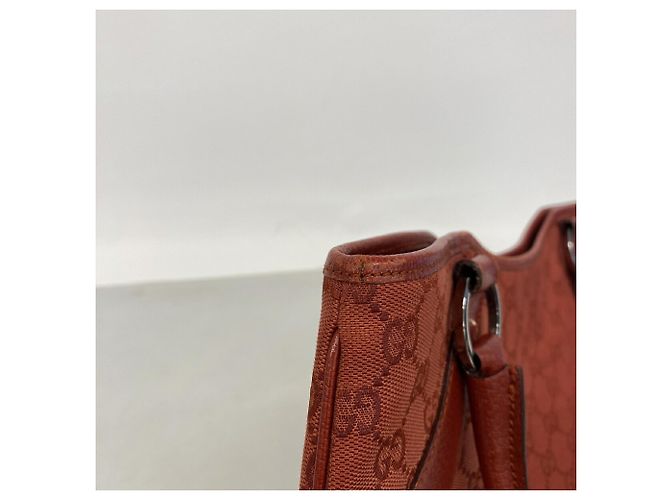 Borsa Tote Gucci GG Canvas Rosso - vista 7