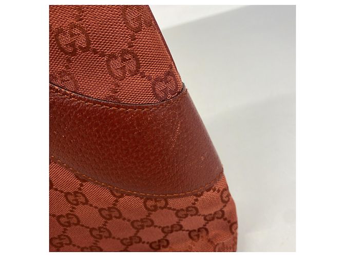 Borsa Tote Gucci GG Canvas Rosso - vista 8