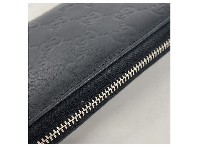 Gucci Black Leather Long Wallet - view 7