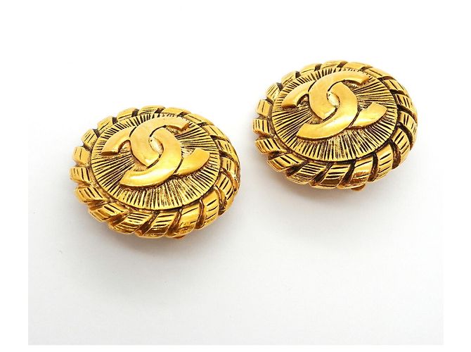 Chanel Gold Clip-On Ohrringe Golden - Ansicht 2