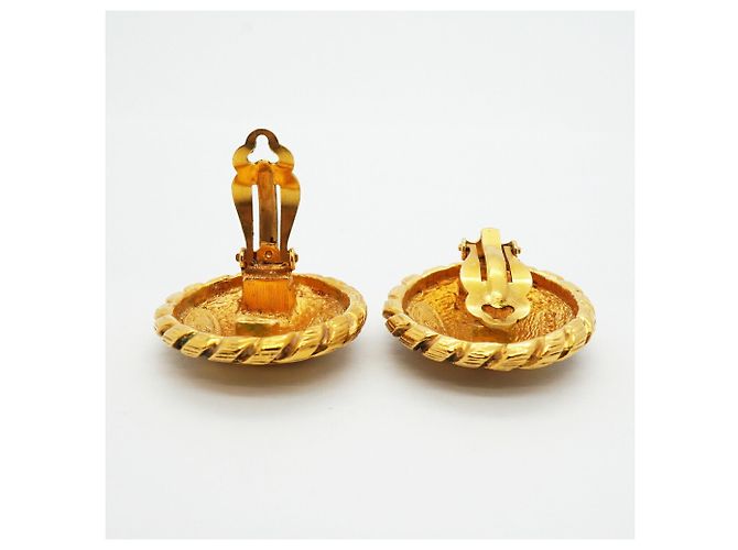 Chanel Gold Clip-On Ohrringe Golden - Ansicht 3