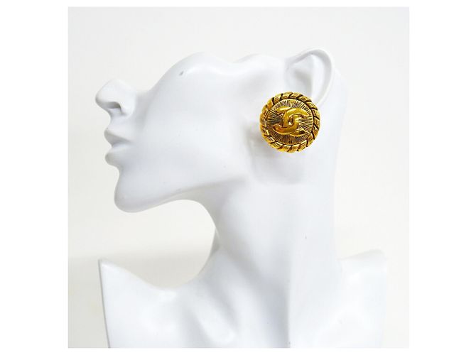 Chanel Gold Clip-On Ohrringe Golden - Ansicht 5