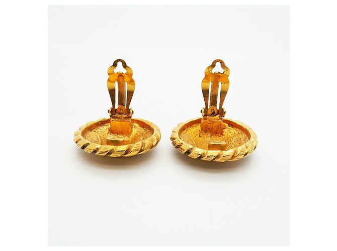 Chanel Gold Clip-On Ohrringe Golden - Ansicht 7