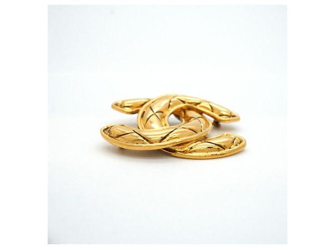 Broche Chanel banhada a ouro Dourado - vista 3