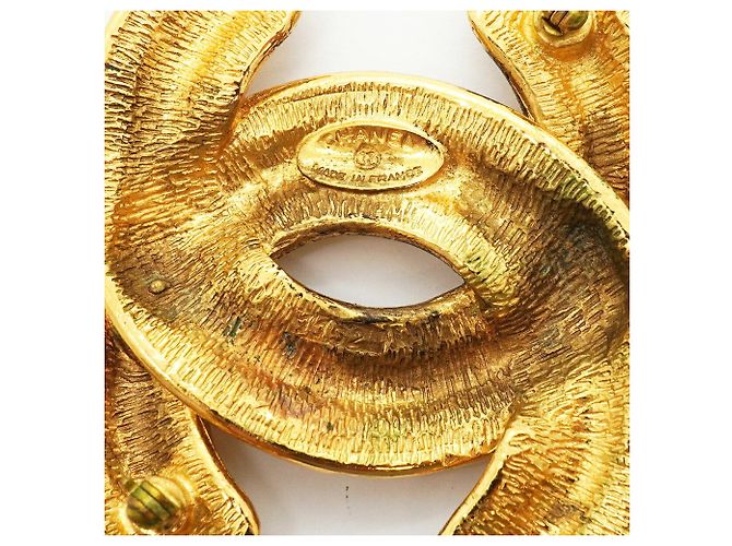 Broche Chanel banhada a ouro Dourado - vista 4