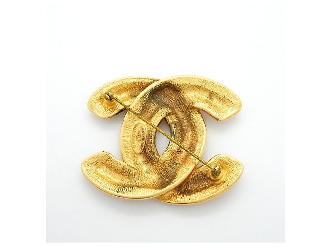 Broche Chanel banhada a ouro Dourado - vista 5