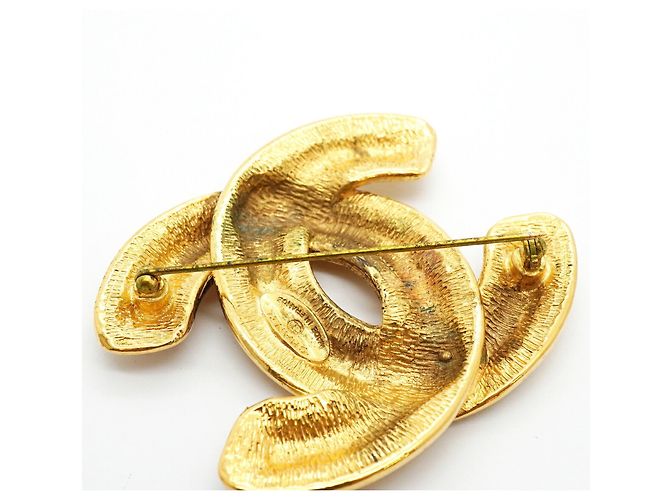 Broche Chanel banhada a ouro Dourado - vista 8