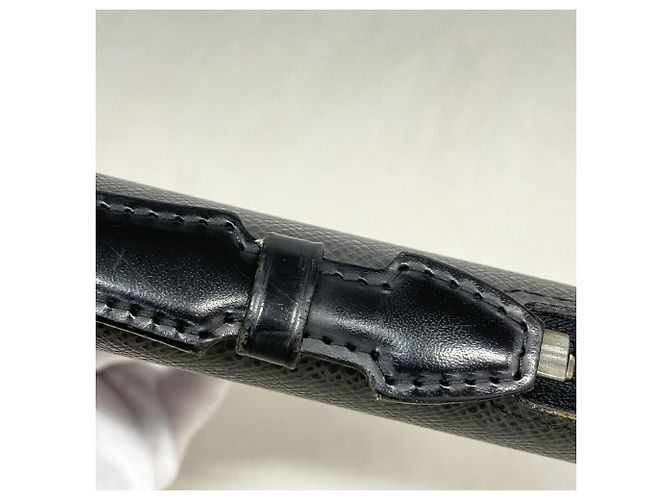 Portafoglio lungo Louis Vuitton Taiga Organizer Atoll Nero - vista 7