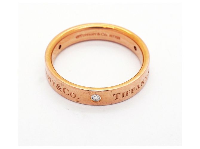 Autre Marque Tiffany & Co. Ringband aus 18K Roségold mit Diamant - Ansicht 3