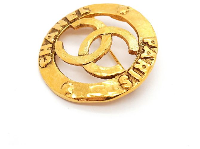 Broche Chanel plaquée or Doré - vue 2