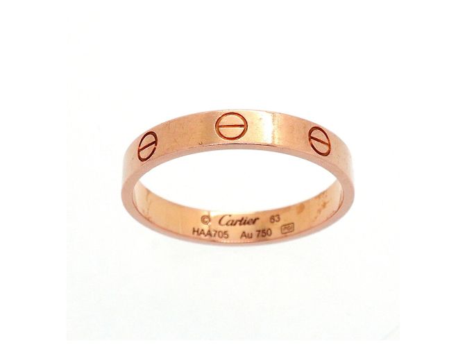 Bague Mini Love Cartier en or rose 18K - vue 2