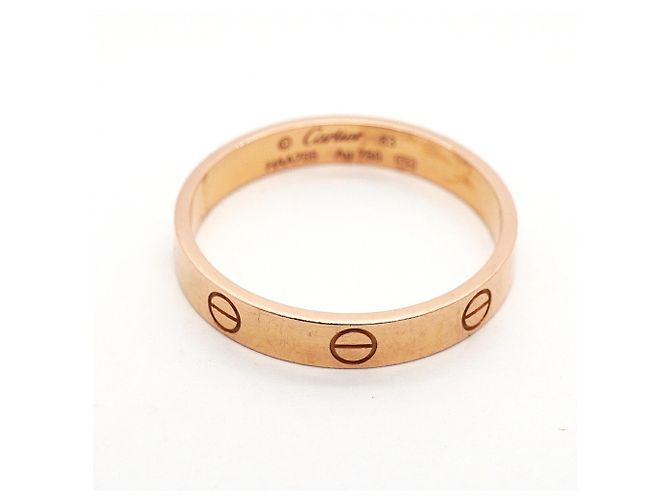 Bague Mini Love Cartier en or rose 18K - vue 3