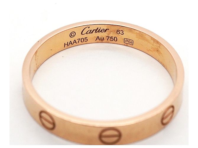 Bague Mini Love Cartier en or rose 18K - vue 4