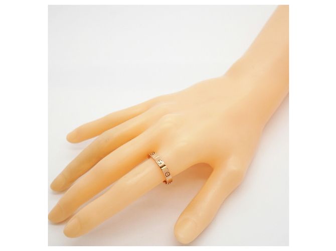 Bague Mini Love Cartier en or rose 18K - vue 7
