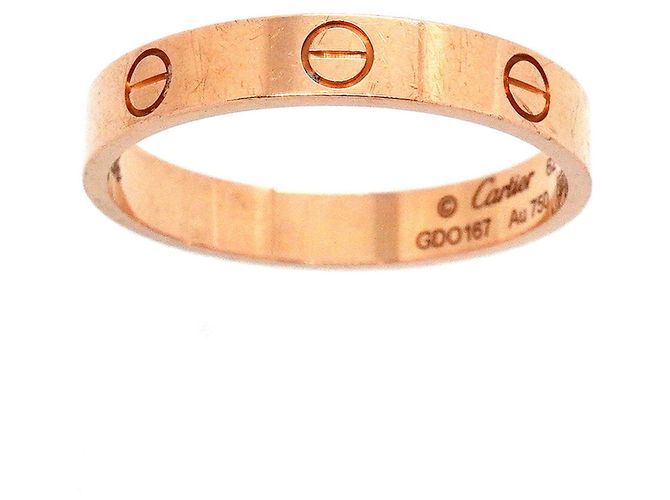Bague Mini Love Cartier en or rose 18K - vue 2