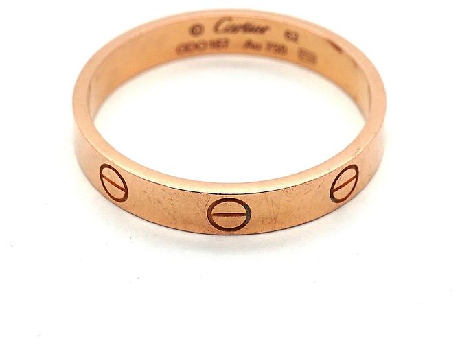 Bague Mini Love Cartier en or rose 18K - vue 3