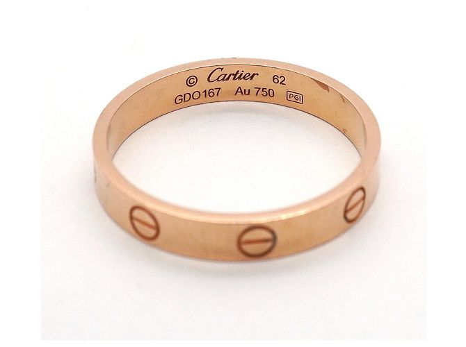 Bague Mini Love Cartier en or rose 18K - vue 4