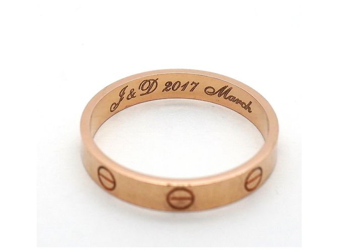 Bague Mini Love Cartier en or rose 18K - vue 5