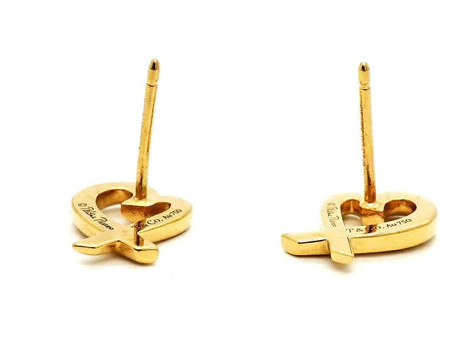 Autre Marque Orecchini Tiffany & Co. Loving Heart in oro giallo 18K - vista 3