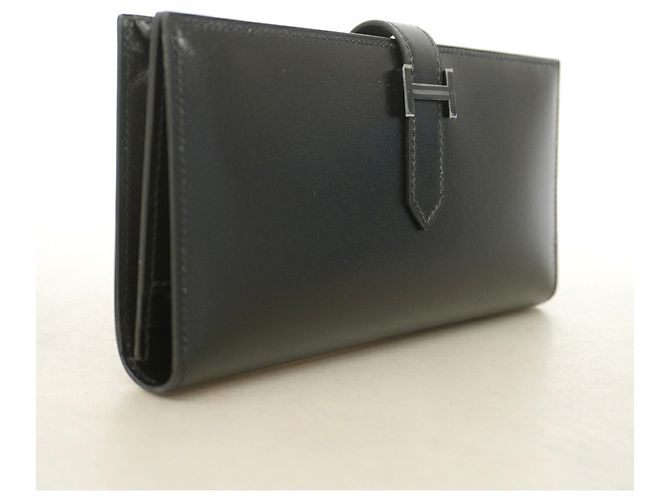 Hermès Portafoglio lungo Hermes Bearn Soufflet Nero - vista 2