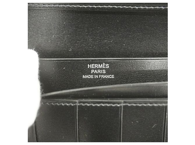 Hermès Portafoglio lungo Hermes Bearn Soufflet Nero - vista 4