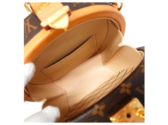 Borsa a tracolla Louis Vuitton Monogram Petite Boite Chapeau Marrone - vista 4